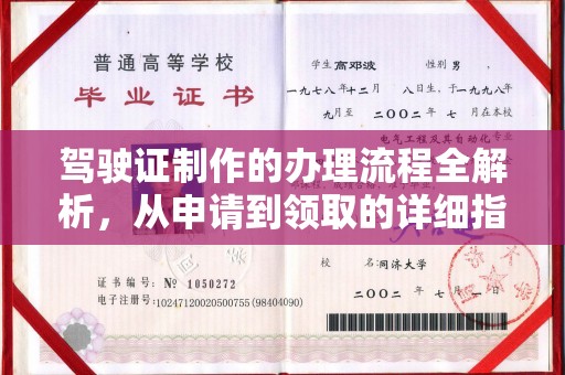 绿春驾驶证制作的办理流程全解析，从申请到领取的详细指南